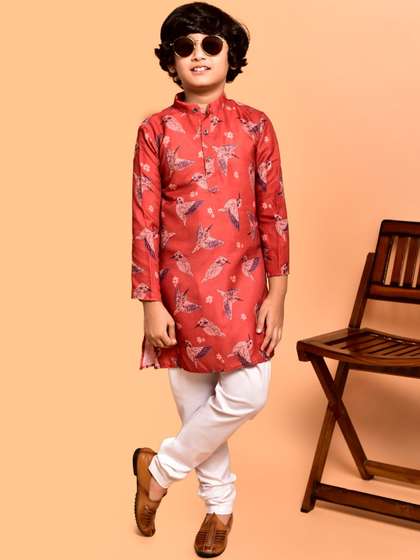 SOURAGYA Boys Ethnic
                    Motifs Printed Regular Kurta with Pyjamas