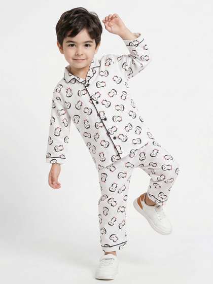 CLAP Unisex Kids Night
                    Suit Shirt With Pyjama