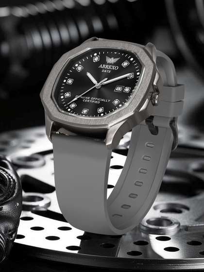Abrexo Embellished Dial
                    & Straps Analogue Date Aperture Watch Abx2357