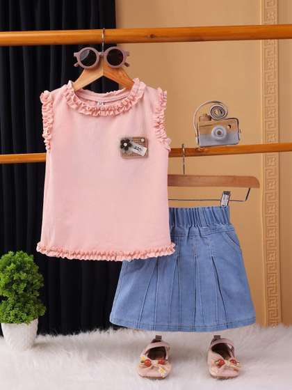 Toonyport Girls Top with
                    Skirt