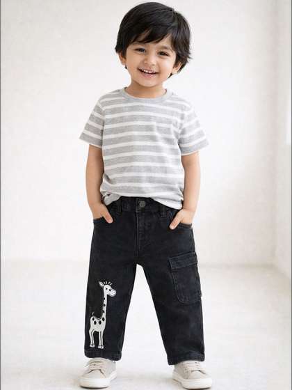 TALES & STORIES Boys
                    Slim Fit Mid-Rise Light Fade Stretchable Jeans
