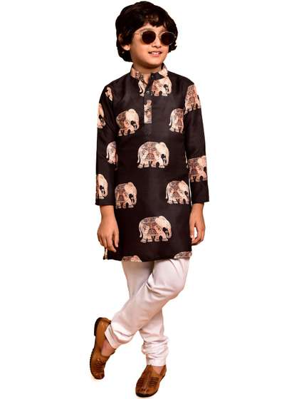 SOURAGYA Boys Ethnic
                    Motifs Printed Regular Kurta with Churidar