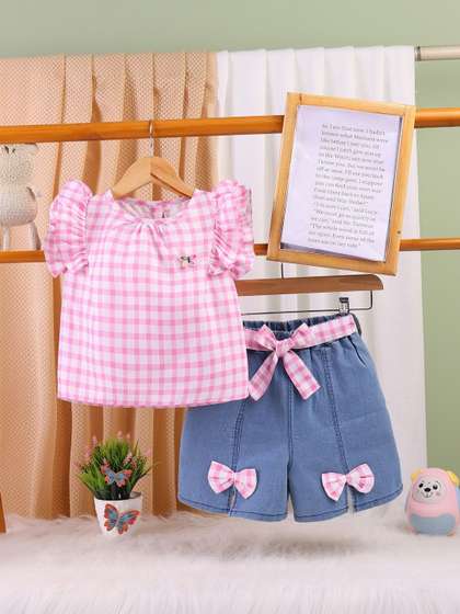 Toonyport Girls
                        Checked Top with Shorts