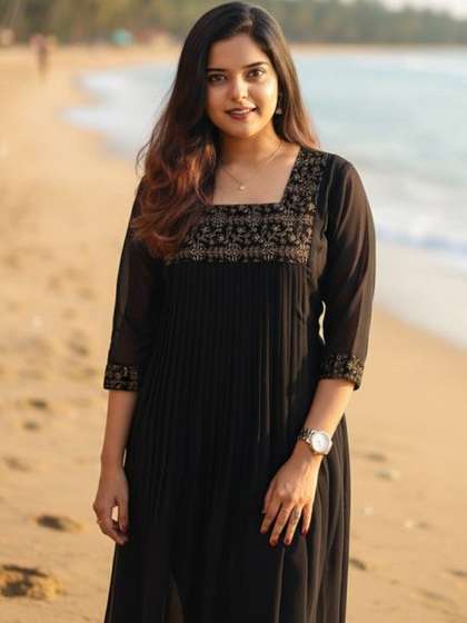 TIWESA-THE TREASURE
                        OF CREATIONTIWESA Embroidered Thread Work Thread
                        Work Pleated Kurti