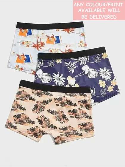 CAVENDERS Boys Pack of 3
                    Printed Assorted Boxer-Style Briefs