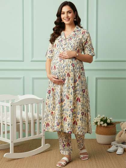 DUMMY SHAPE Women
                          Ethnic Motifs Printed Regular Kurta With
                          Trousers