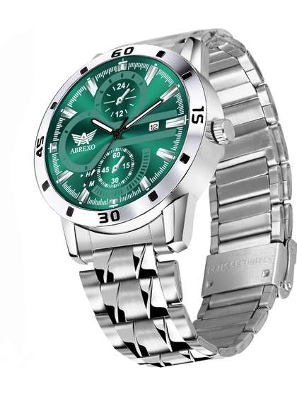 Abrexo Dial &
                    Stainless Steel Bracelet Style Straps Analogue Multi
                    Function Watch