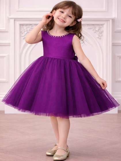 DELIMA FASHION Net Fit
                    & Flare Dress