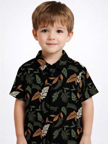 RAVYA TRENDZ Boys
                    Classic Floral Printed Casual Shirt