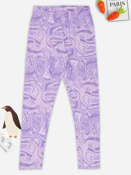 Pantaloons Junior Girls
                    Cotton Blend Printed Ankle Length Leggings