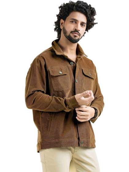 BELANO Men Corduroy
                      Bomber Jacket