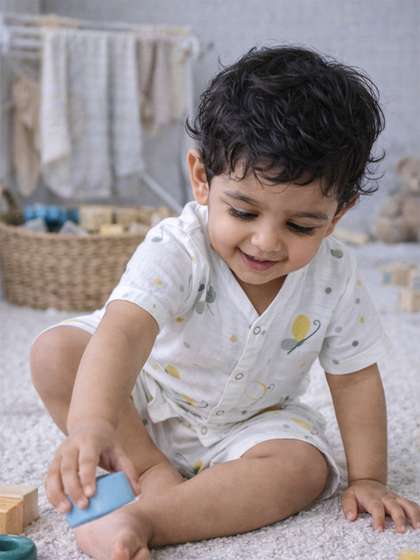 The Boo Boo Club Kids
                    Infants Pure Cotton Printed Sustainable Shirt with
                    Shorts