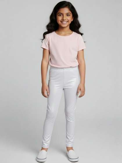 THE PAJAMA FACTORY Girls
                    Solid Ankle Length Leggings