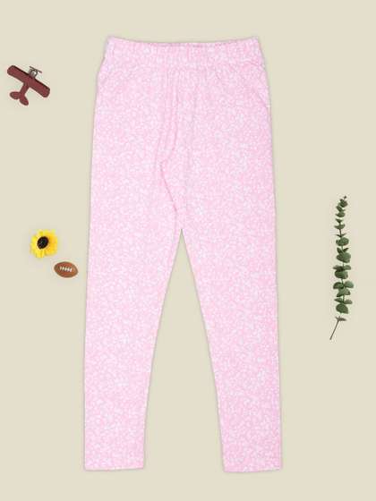 Pantaloons Junior Girls
                    Cotton Blend Printed Ankle Length Leggings