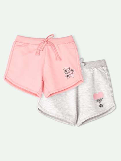 ariel Girls Typography
                    Printed Shorts