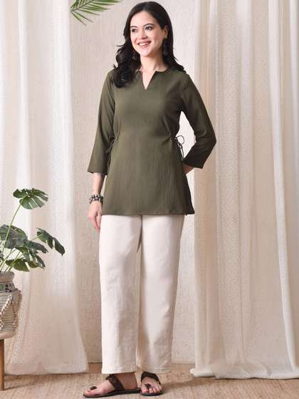 Anouk Rustic V-Neck
                        Kurti