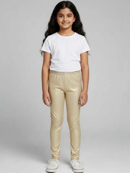 THE PAJAMA FACTORY Girls
                    Solid Ankle Length Leggings