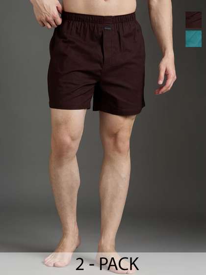 Mast & Harbour
                        Men Pack Of 2 Pure Cotton Mid-Rise Boxer