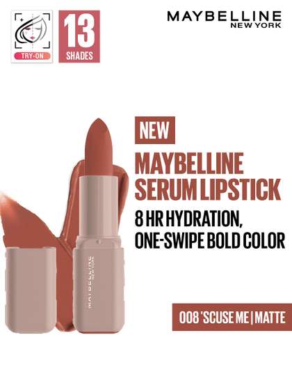 Maybelline New York
                        Matte 8Hr Serum Lipstick - 'Scuse Me 008