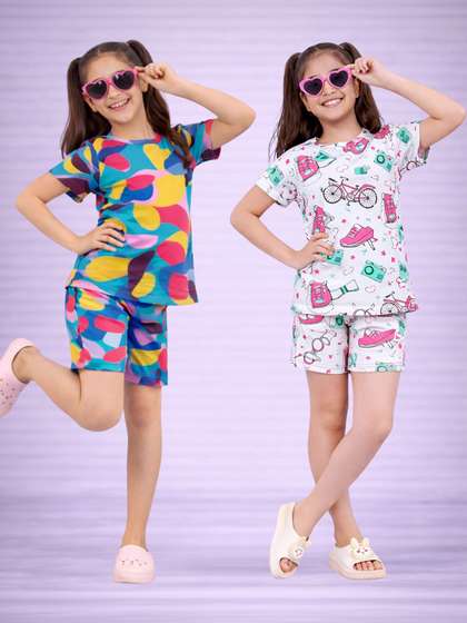 BAESD Girls Printed
                      Nightdress