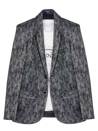 CHARCHIT Boys Printed
                    Notched Lapel Blazers With T-Shirt