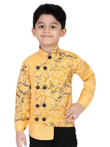 XBOYZ Boys Slim Fit
                    Printed Party Shirt