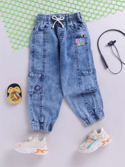 Toonyport Boys Regular
                    Fit High-Rise Light Fade Stretchable Jeans