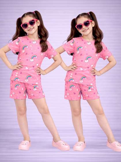 BAESD Girls Printed
                    Nightdress