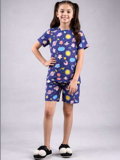 BAESD Girls Printed
                    Nightdress