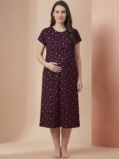 Secret Wish
                          Maternity Hosiery Printed Nightdress