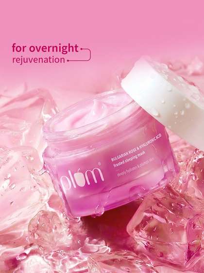 Plum Bulgarian Rose
                    & Hyaluronic Acid Overnight Hydration Frosted
                    Sleeping Mask - 50 g
