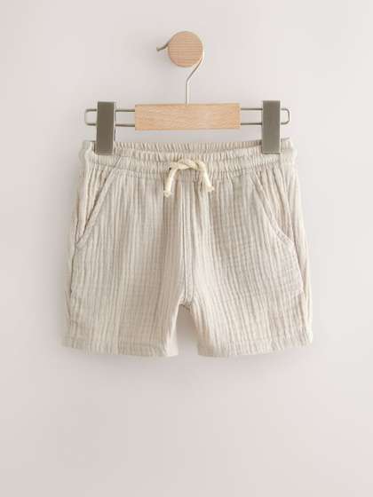 NEXT Boys Textured Pure
                    Cotton Shorts