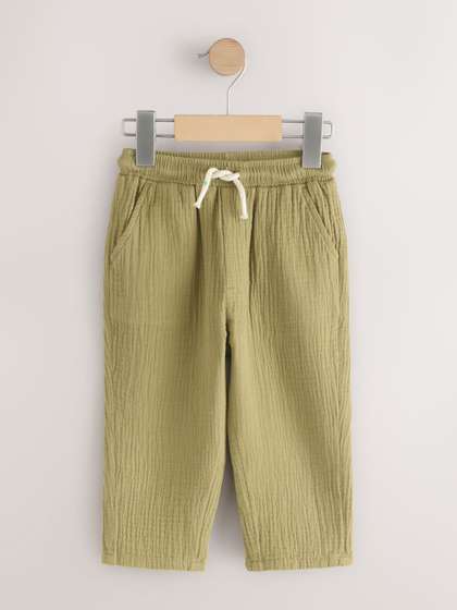 NEXT Boys Pure Cotton
                    Textured Trousers