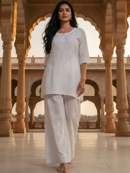 FashionChikan Art
                        Ethnic Motifs Embroidered Chikankari Chikankari
                        Kurti