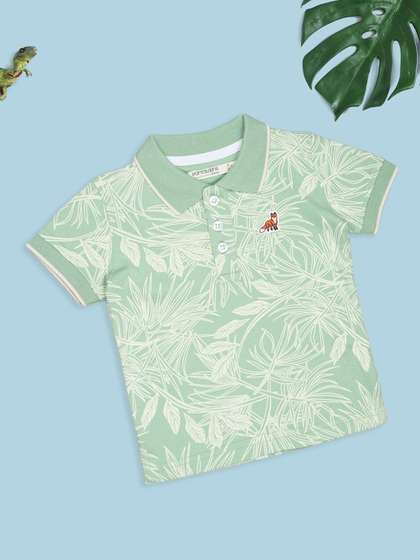 Pantaloons Baby Boys
                    Tropical Printed Polo Collar T-shirt