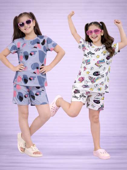 BAESD Girls Printed
                    Nightdress