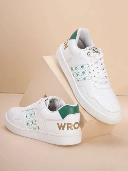WROGN Men
                          Colourblocked Lace-Ups PU Sneakers