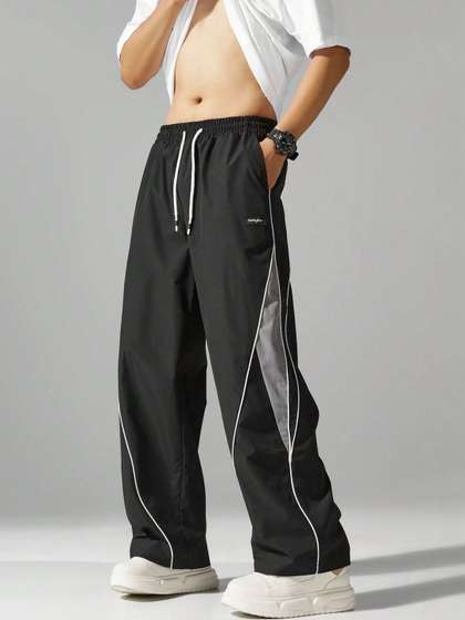 MaverIQ Men Straight
                        Fit Colourblocked Rapid-Dry Training Joggers