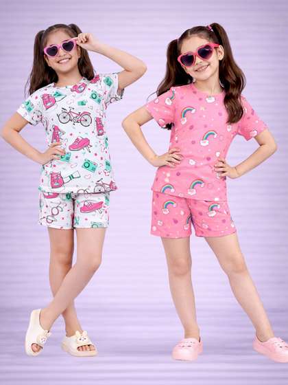 BAESD Girls Printed
                    Nightdress