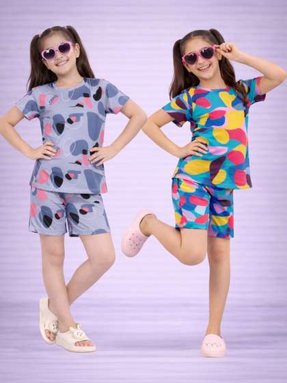 BAESD Girls Printed
                    Nightdress