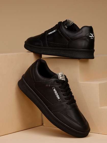WROGN Men
                            Textured Round Toe Lace-Ups Sneakers