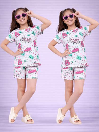 BAESD Girls Printed
                    Nightdress