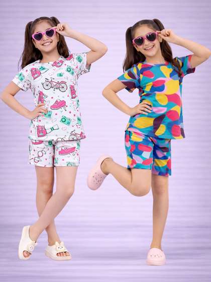 BAESD Girls Printed
                    Nightdress