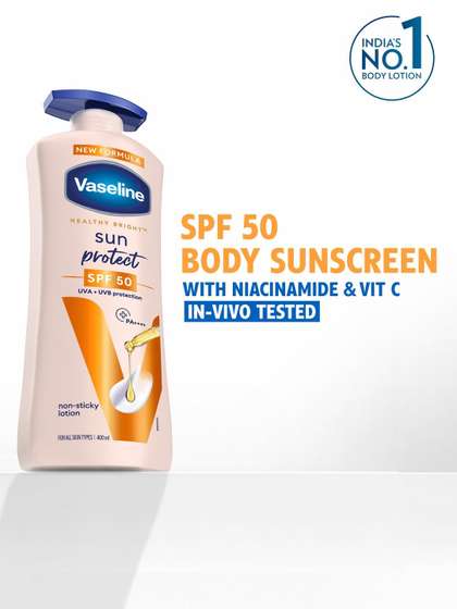 Vaseline Sun Protect
                        SPF 50 PA++++ Lotion UVA + UVB Protection with
                        Niacinamide - 400ml