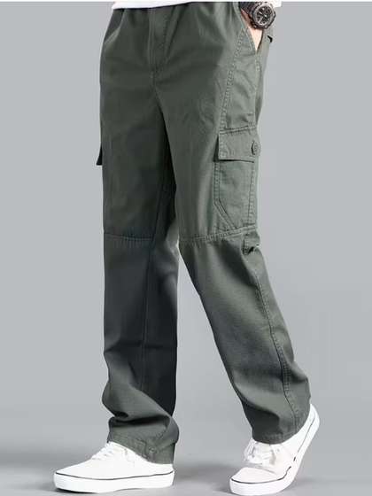 La Pajaro Men
                        Relaxed Easy Wash Cargos Trousers