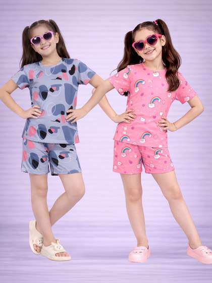 BAESD Girls Printed
                    Nightdress