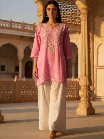 FashionChikan Art
                          Ethnic Motifs Embroidered Chikankari
                          Chikankari Kurti