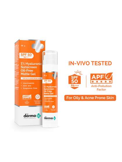 The Derma co. 1%
                        Hyaluronic Sunscreen Oil-Free Gel - 50g In-Vivo
                        tested
