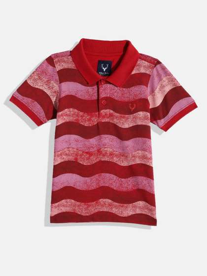 Allen Solly Junior Boys
                    Striped Polo Collar T-shirt