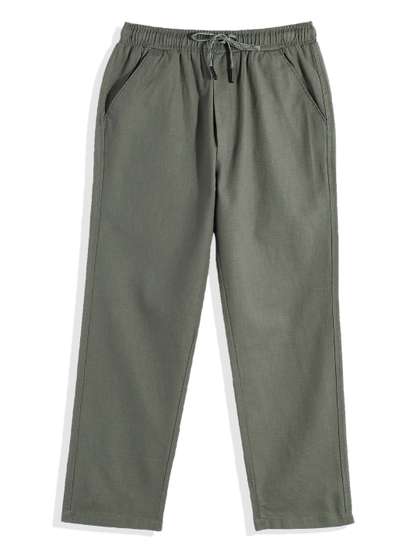 CAVIO Boys Comfort
                    Chambray Cotton Relaxed Fit Trousers